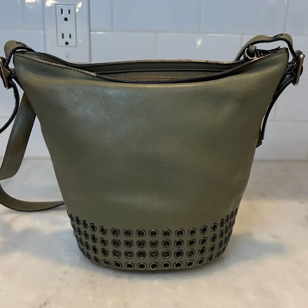 Coach Bag Purse Handbag Leather Bleecker Grommets Mini Duffel Bag Pocketbook